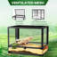 Terrarium en verre de 67 gallons, enceinte anti-évasion, base étanche, aération en filet, installation rapide en 5 minutes, porte à ouverture avant, 48 x 18 x 18 po