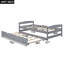 Lit plate-forme avec lit gigogne-444515719