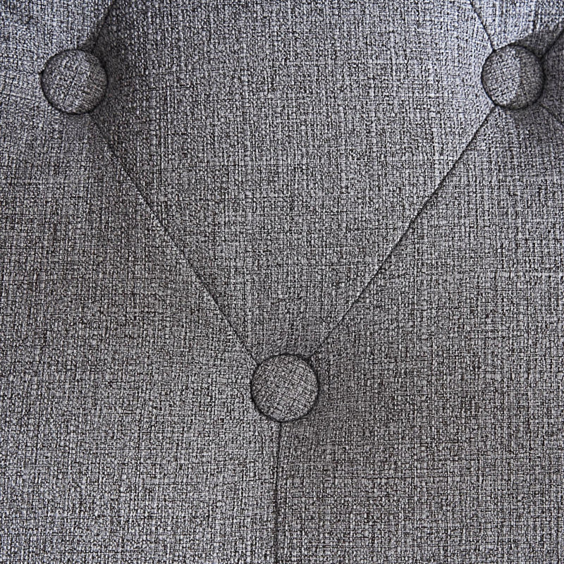 Fauteuil d'appoint rembourré capitonné, Tissu gris
