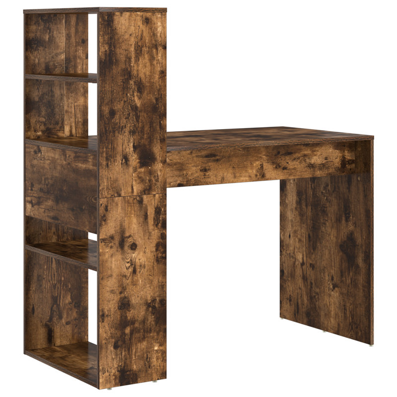 Desk Engineered Wood Medium Desk, Smoked Oak
