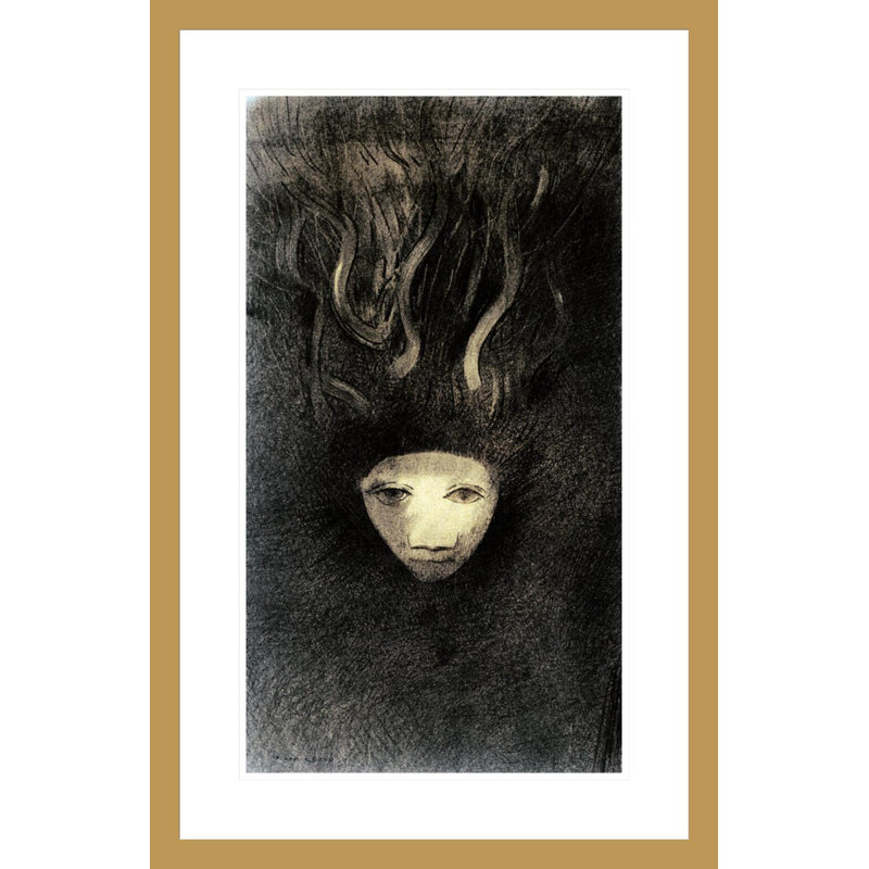 «Meduse» par Odilon Redon, impression giclée sur cadre, H 29,5 po x l 19,26 po