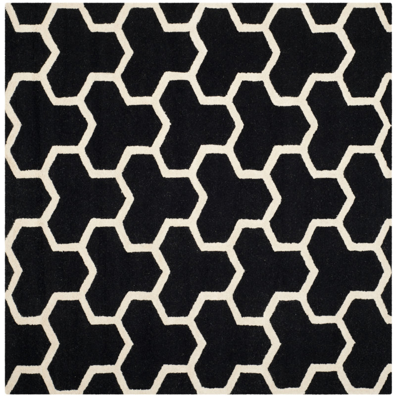 Sanyla Cambridge Hand Tufted Wool Geometric Rug, Square 8'