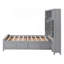Lit double en bois avec armoire et tablette tout-en-un, gris-1900121759