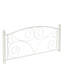 Cadre de lit blanc en métal pleine grandeur avec système de fleurs unique, tête de lit et s'adapte à tous les types de matelas, assemblage facile de la taille, grande capacité de charge, aucun sommier nécessaire-1359486074