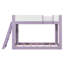 Lit superposé bas simple, lit superposé convertible en bois avec échelle réversible et barrières de sécurité, violet-1692599887