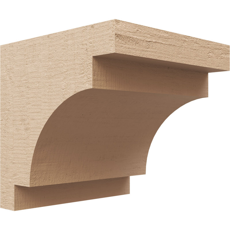 Bois de cèdre méditerranéen, grain de bois TimberThane Corbel, brun clair apprêté, H 8 po x l 8 po x P 8 po