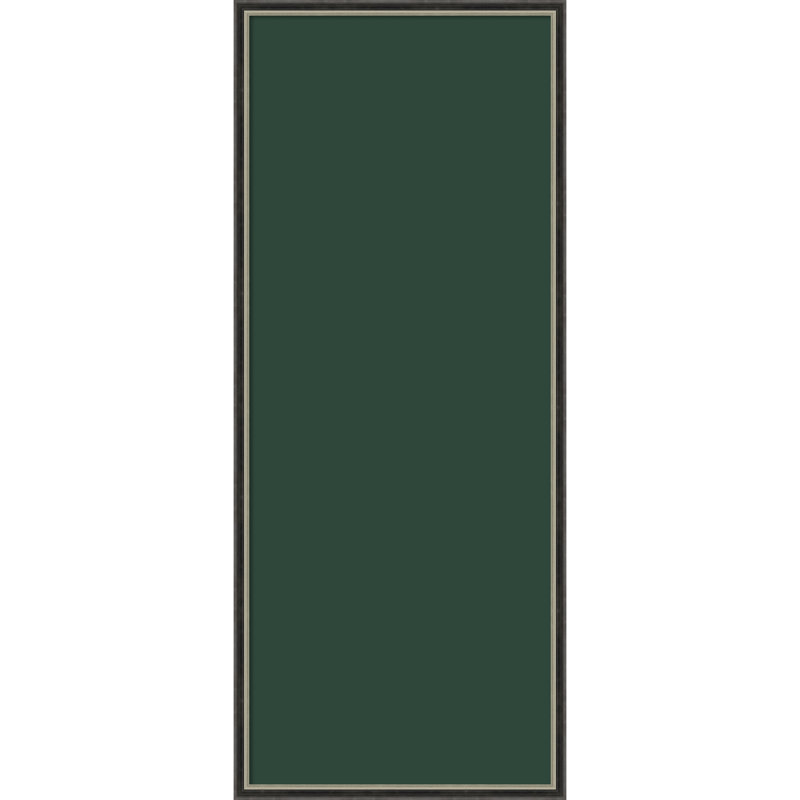 Tableau d'affichage en tissu encadré, 17 x 41 cm, motif vert forêt, pour l'organisation murale, Theo noir argenté étroit