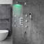 Système de douche à pluie à DEL avec jets de corps à changement de couleur