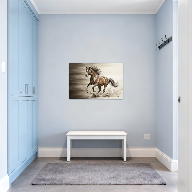 «Animals Courir», reproduction d'art sur toile, H 12 po x l 18 po