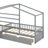 House-Shaped Twin Size Platform Bed With Three Built-In Storage Drawers-2132820439