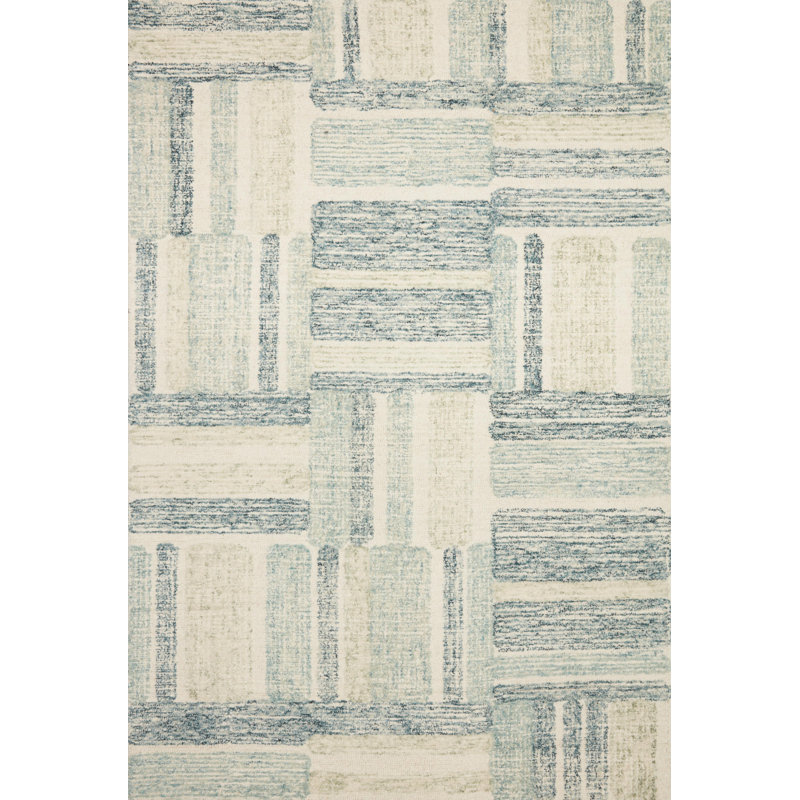 Tapis beige en laine touffeté à la main Manon, Rectangle 3 pi 6 po x 5 pi 6 po