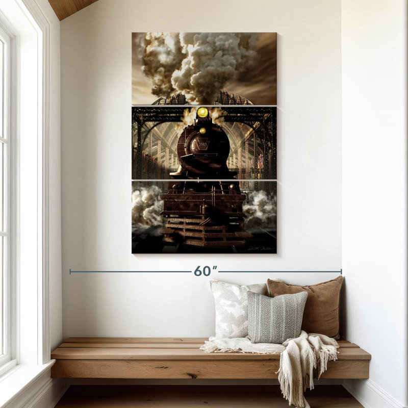 Mehar Industrial Age Of Steam Engine, 50" H x 32" W