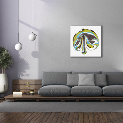 Art mural sur toile Epic Graffiti «Citrine Momentum 3» par Alicia Ludwig