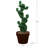 Metal Cactus Fountain with River Stones - Outdoor