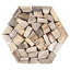 Fossil Hexagon Petrified Stone Mosaic