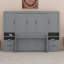 Lit escamotable mural multifonctionnel pliable avec placard, tiroirs et tablettes-121053861