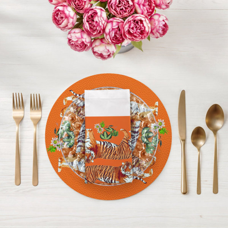 Serviettes de table en satin de coton