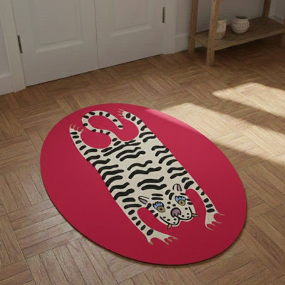 Tapis 💖 tigre rose