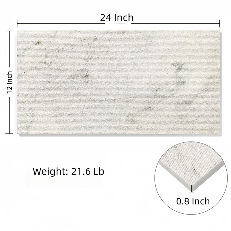 Carreaux de marbre naturels de 12 po x 24 po - La pierre texturée de Fs donne à votre salle à manger et à vos murs de salle de bain une apparence exquise.