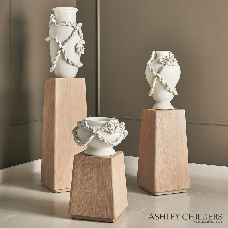 Twisted Vine Vase-Matte White