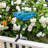 12 Inch Crackle Birdbath with Rail Mount Bracket-1815896427