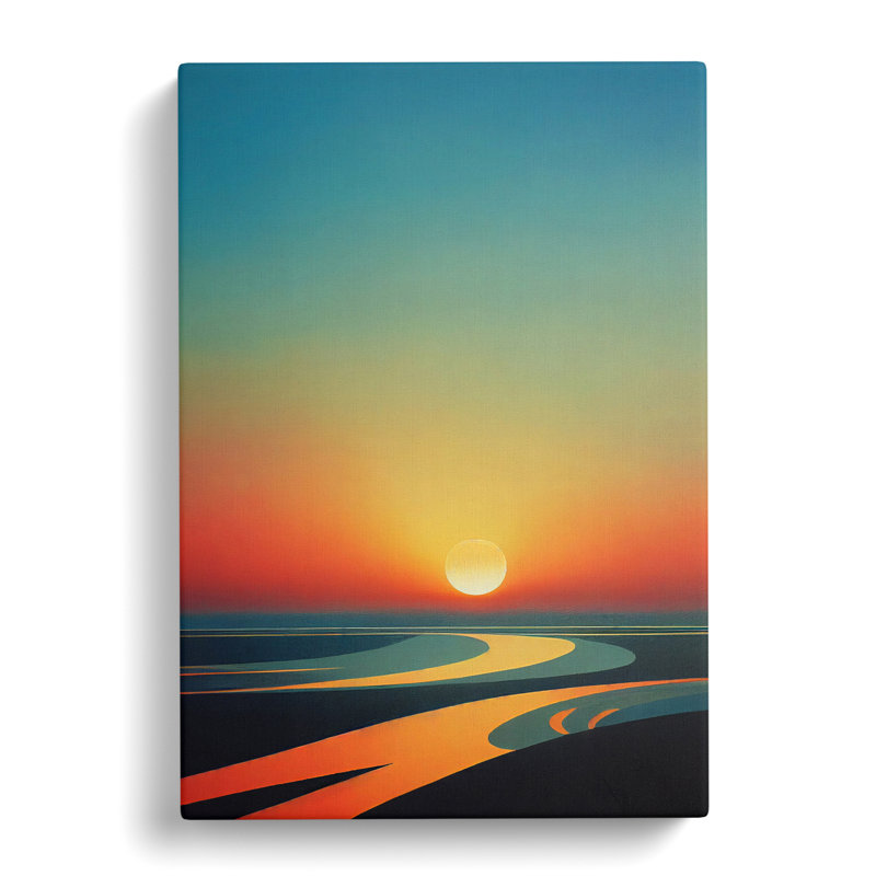 Alrik Sunset Textured - Wrapped Canvas, 50cm H x 35cm W