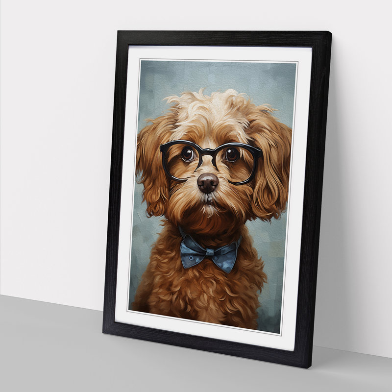 Single Picture Frame Print on Wood, 46cm H x 34cm W, Black Framed