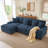 Milbrey 3-Piece Corduroy Modular Sectional with Loose Back-648319927-640565354