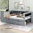 Wooden  Platform Bed With Storage Shelves And Drawers-862954392-862954397