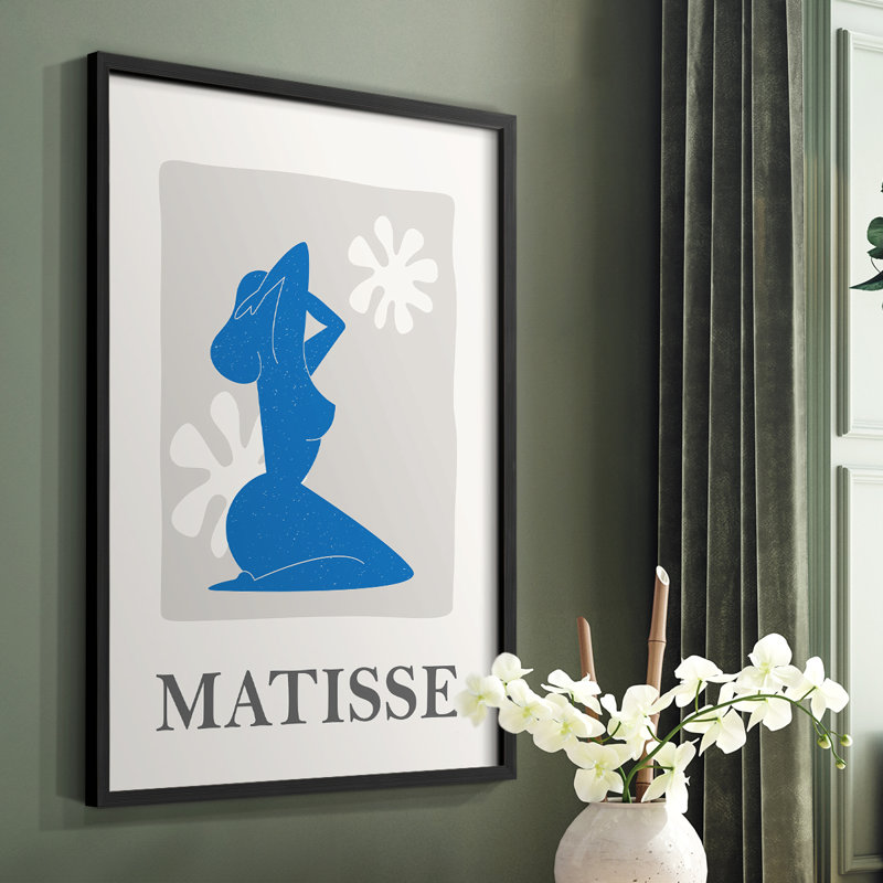 Matisse CCLxxI, reproduction encadrée - bois massif, H 14 po x l 11 po, Noir