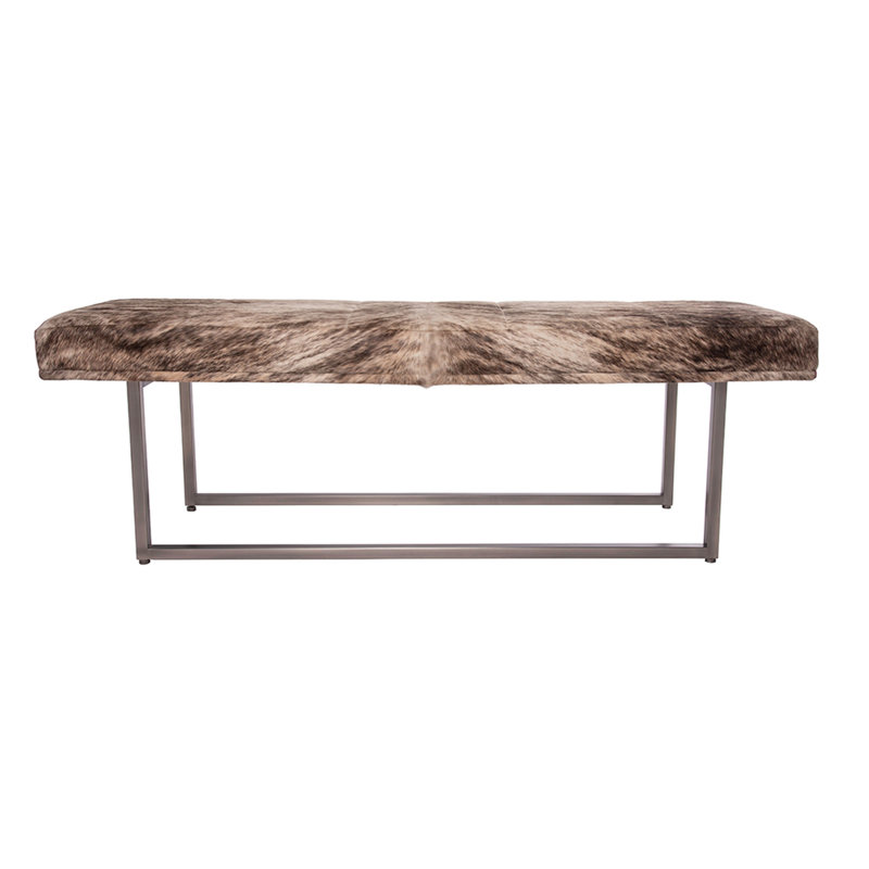 Bonita Cowhide Bench, Exotic Brown