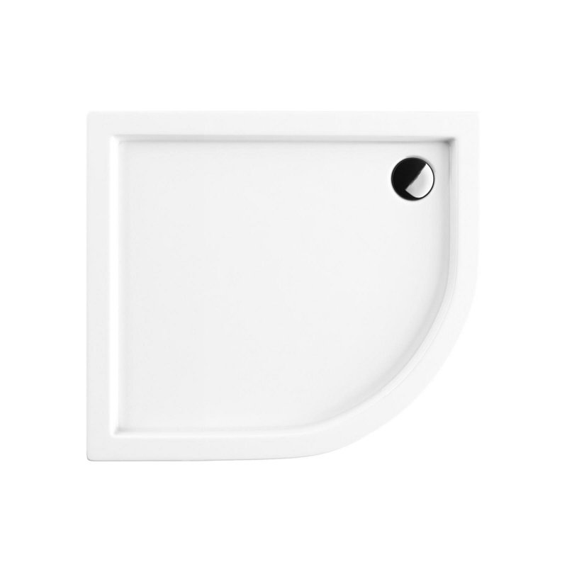 Armutalan Plastic Standard Shower Tray - White, 14cm H x 100cm W x 80cm D
