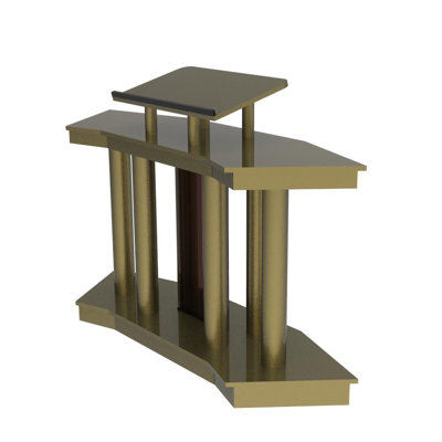Grande chaire d'églises 64 x 22,8 x 46 po FixtureDisplays®, pupitre de luxe sur podium, conférence de presse, événement de mariage 14305