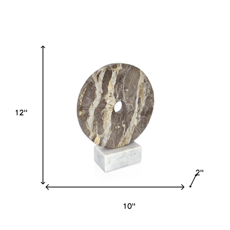 Sculpture de table 12 "beige et blanc