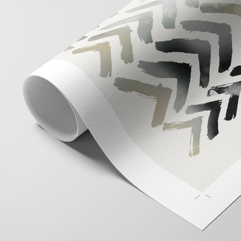 Chevron neutre - impression sur toile seulement - non encadrée, H 27 po x l 18 po