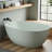 69" Freestanding Solid Surface Bathtub With Pop-Up Drainage And Overflow-119713708