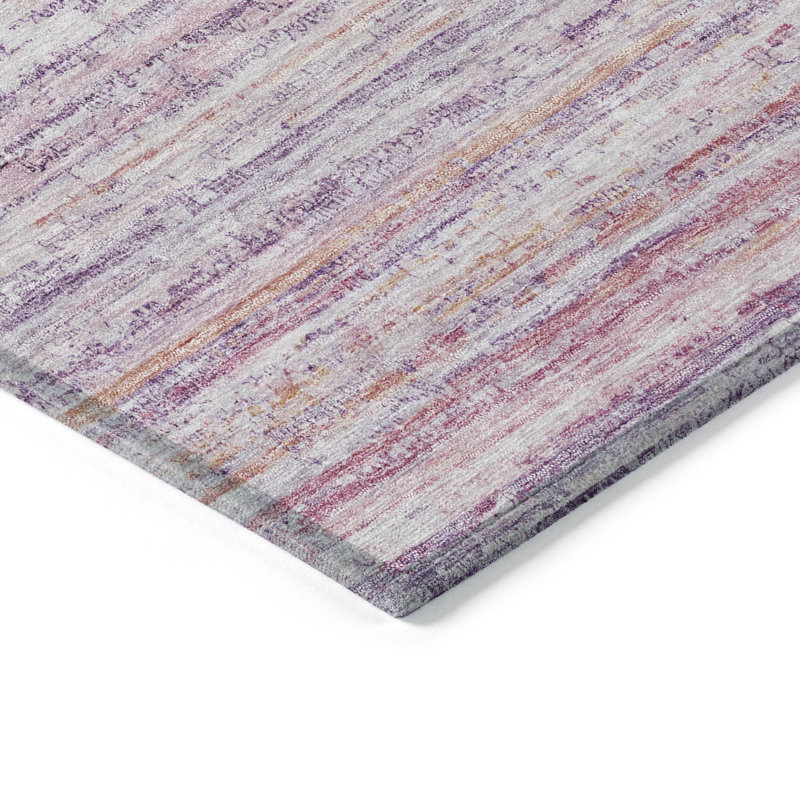 Machine Washable Indoor/Outdoor Claudian ACN1239 Mauve Rug, Rectangle 2'6" x 3'10"