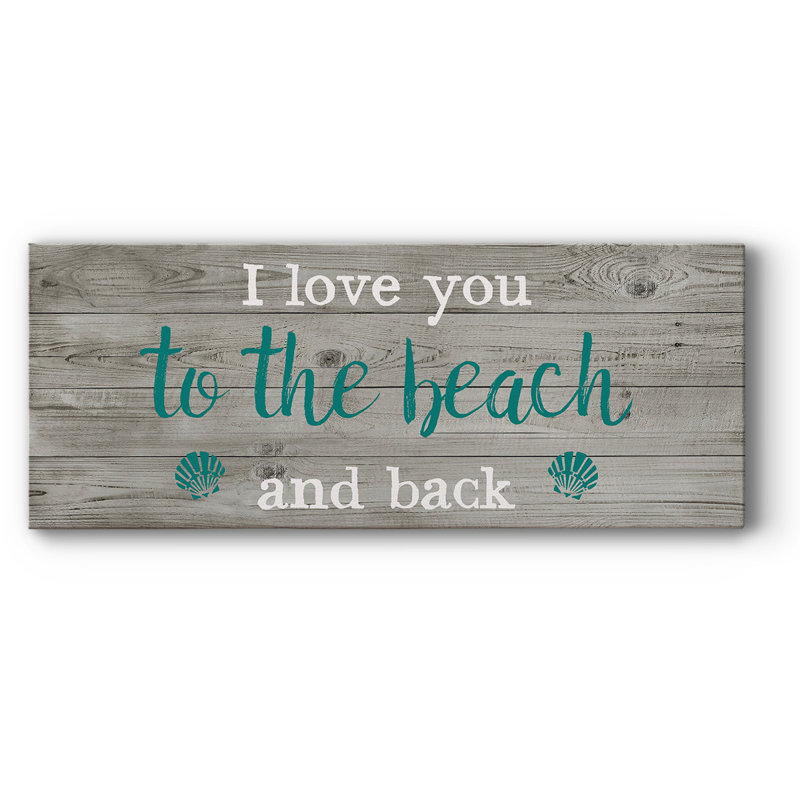 Plage et retour sur toile, H 24 po x l 60 po x P 1,5 po