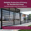 Rampe de terrasse horizontale en métal, rampe résidentielle de 4 pi de large pour les surfaces planes, balustrade plate simple, rampe droite noire pour les terrasses et balustrades de patio, balustrade horizontale de 36 po de hauteur