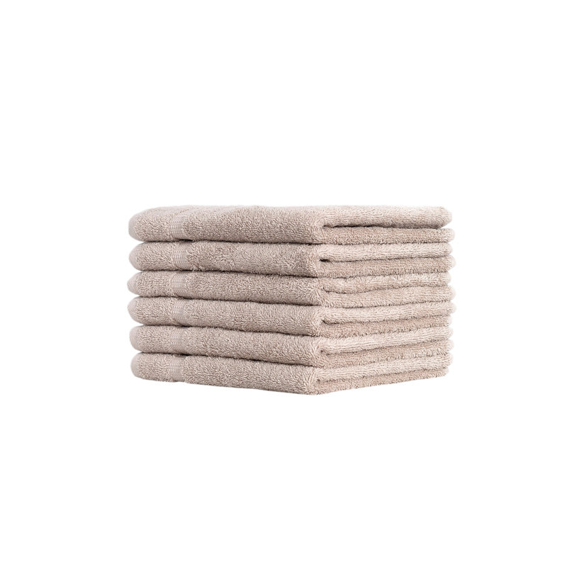 Ensemble de 4 serviettes en coton Antalya, Taupe