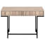 Bureau d'ordinateur moderne avec compartiment de rangement, l 48 po, stratifié brun, ordinateur portable de bureau en métal noir