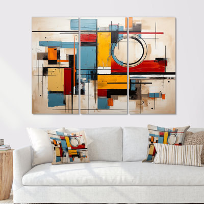 «Geometric Colorful Atmosphere», ensemble d'art sur toile géométrique
