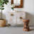 12X12x19" Brown Mulberry And Paulownia Wood Accent Table