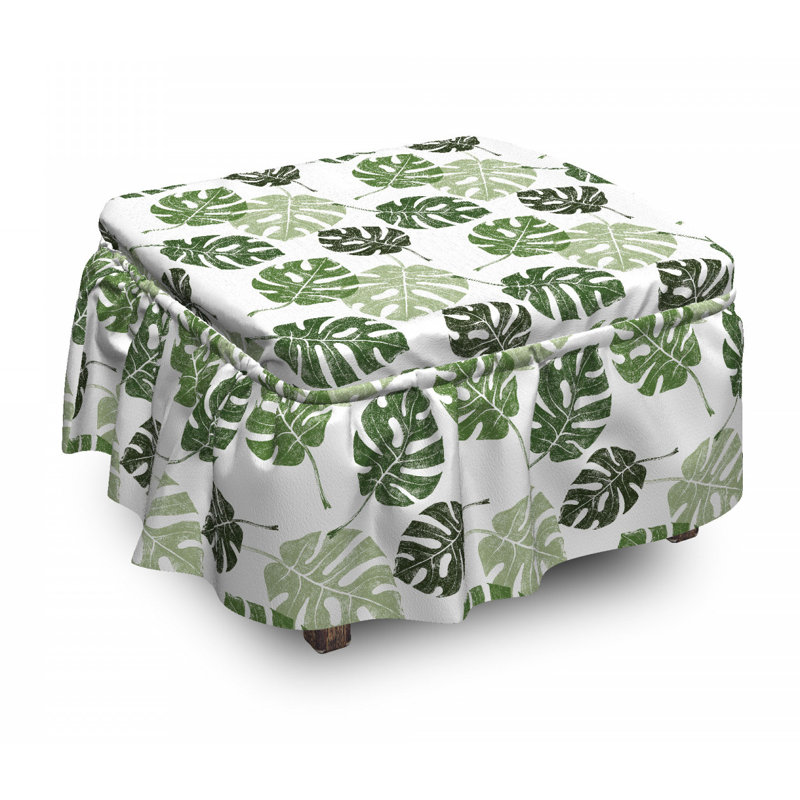 Housse pour repose-pieds de jungle tropical leaves