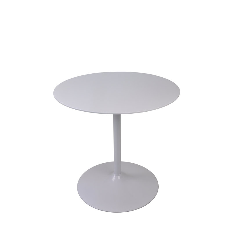 Strawser Round Metal Base Dining Table, H75 x L80 x W80cm