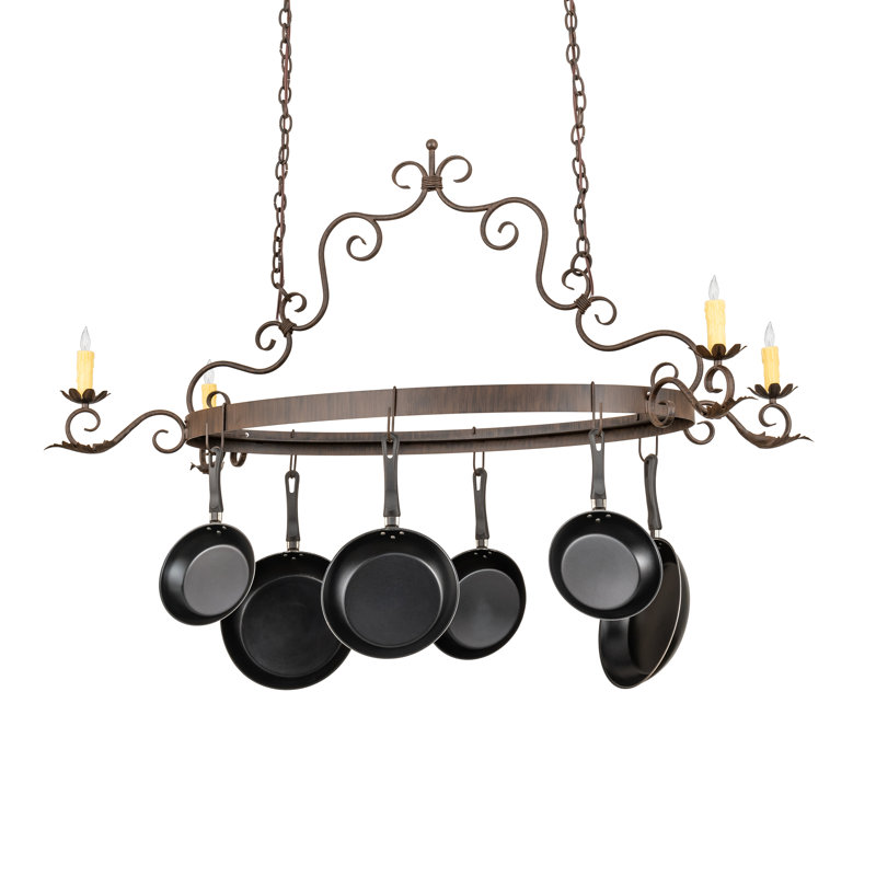 54" Long Elara 4 Light Pot Rack
