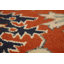 Tapis indien en laine orange à motif géométrique traditionnel 9 x 12
