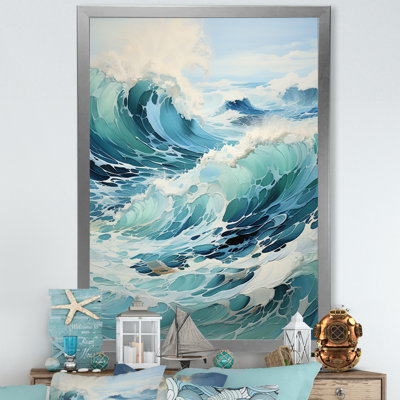 " Watercolor Storm Coastal Ocean II "