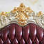 Fauteuil en cuir véritable capitonné européen