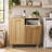 2-Door Tilt-out Laundry Hamper Cabinet with 2 Removable Baskets, Bathroom Storage